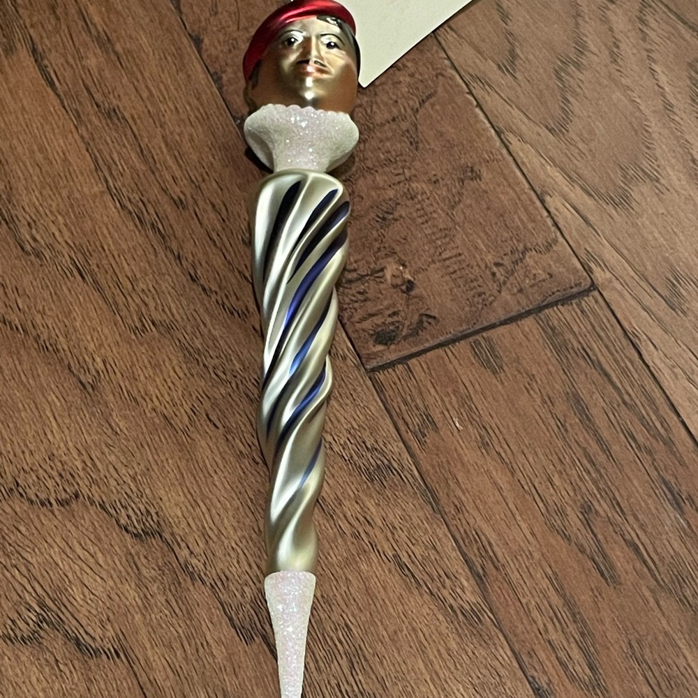 Patricia Breen French Twist Christmas Ornament swirl beret man 9” tall